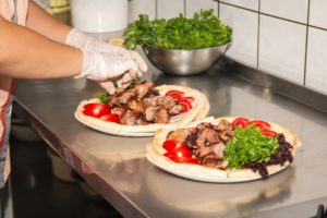 Preparation d'un kebab