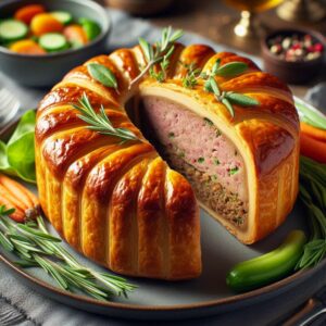 paté en croute croustillant realisé lors d'un atelier chez oaformation à Lyon