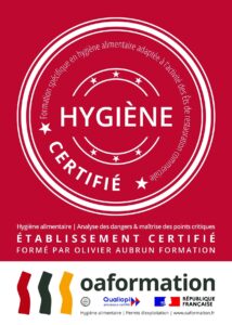sticker pour justifier de la formation haccp à Lyon