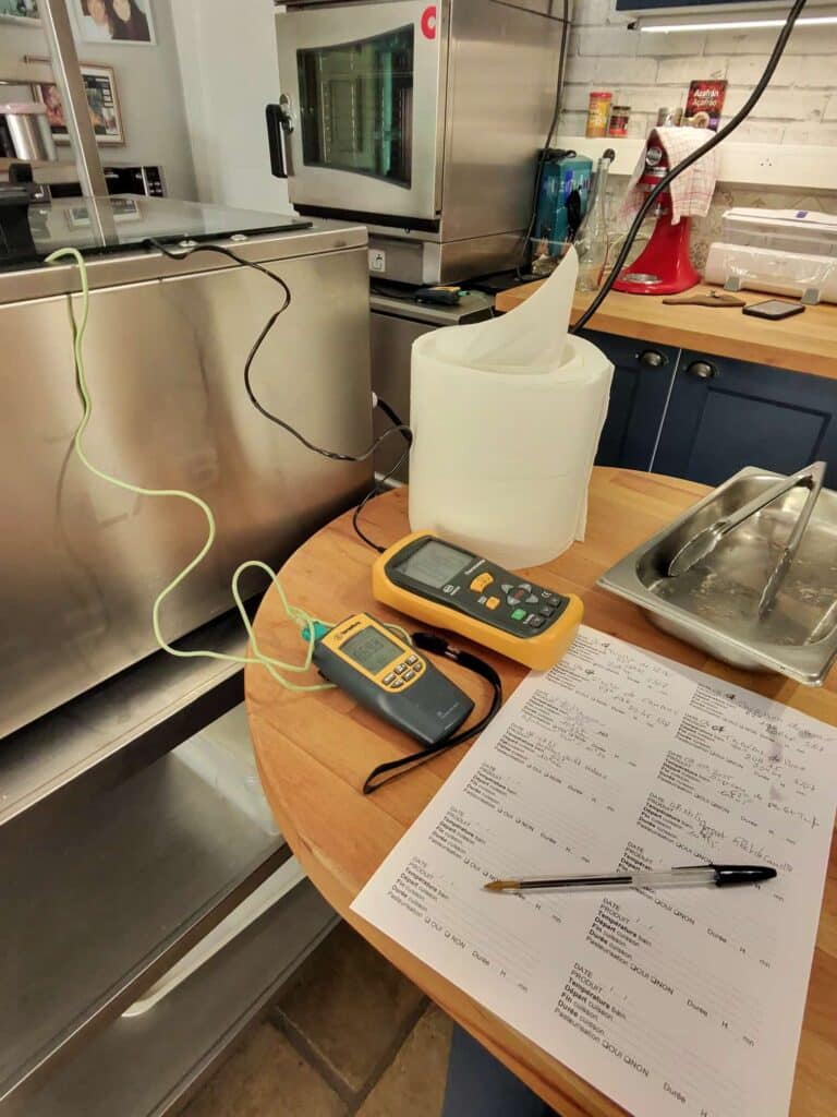 cuisson juste temperature dans four a eau avec 2 sondes de contrôles