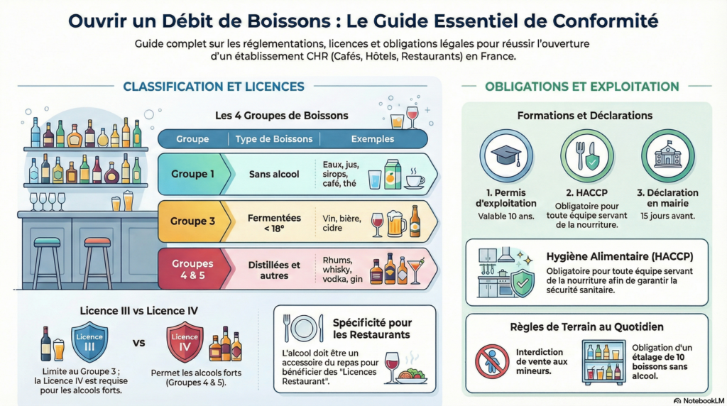 infographie debit de boissons à consommer sur place