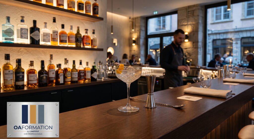Contrôle des stocks de boissons et lutte contre le coulage au bar, rigueur de gestion de l'Académie du Dirigeant CHR by oaformation.